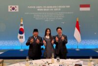 Momen Prabowo Kompak Pose Finger Heart Bareng Carmen Hearts2Hearts